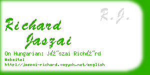 richard jaszai business card